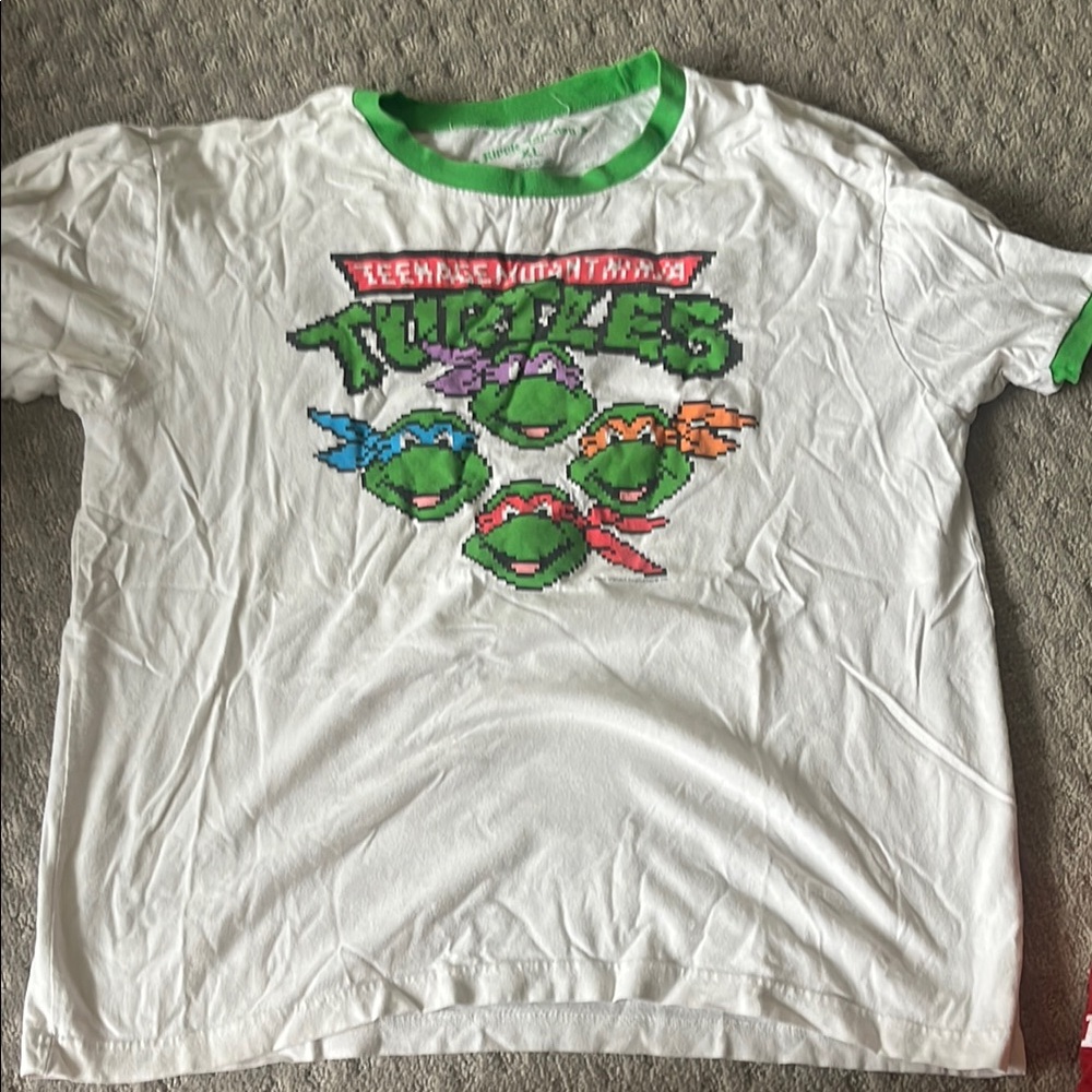 Teenage Mutant Ninja Turtles mens Shirt - White & Green